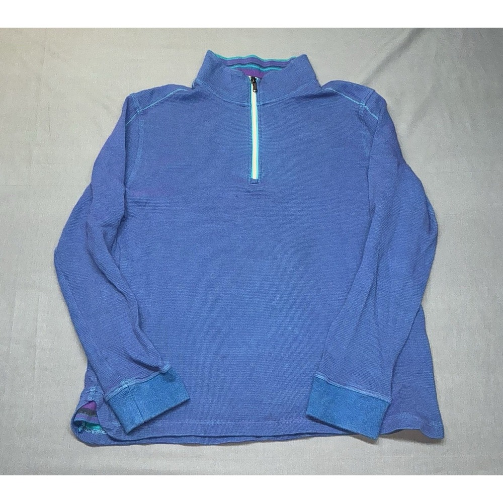 Robert Graham Classic Fit Men 2xl Blue 1/4 Zip Pullover Waffle Knit Sweater *